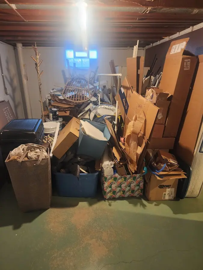 Roll-off dumpster container at job site for Yard Waste Dumpster Rental in Loudon